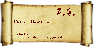 Porcz Huberta névjegykártya